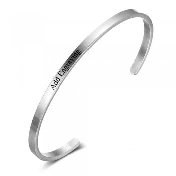 Stainless Steel Engraved Bracelet