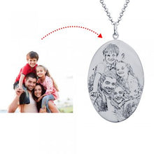 925 Sterling Silver Engraved Photo Necklace