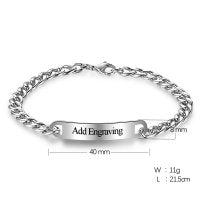 Titanium Steel Engraved Bracelet
