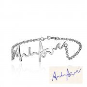 Stainless Steel Engraved  Signature Bracelet