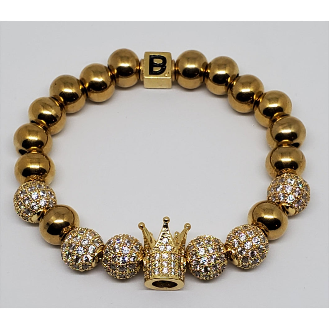 Toddler Gold King Crystal Bracelet