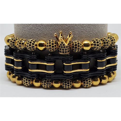 Gold and Black King Stackable