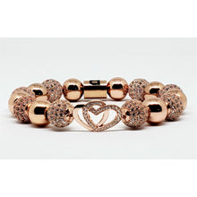 Crystal Double Heart Charm Bracelet