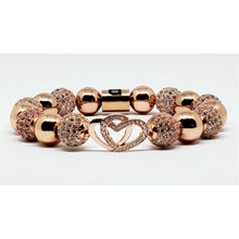Crystal Double Heart Charm Bracelet