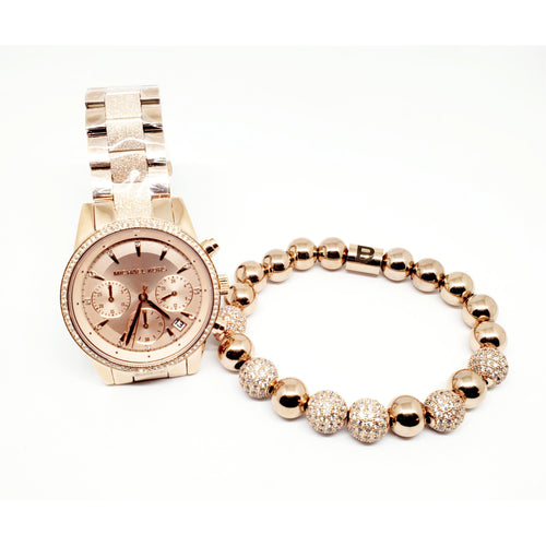 Rose Gold MK watch set and Child Butterfly Bracelet