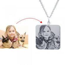 925 Sterling Silver Photo Engraved Necklace