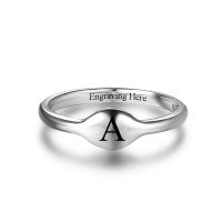 Stainless Steel Engraved Stackable Ring