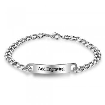 Titanium Steel Engraved Bracelet