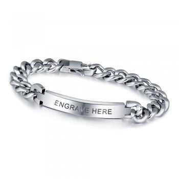 Titanium Steel Engraved Bracelet