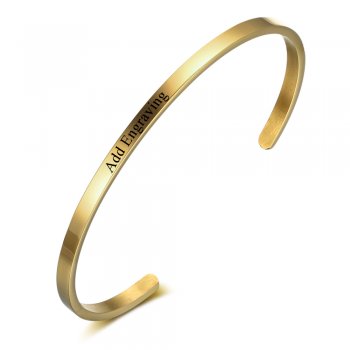 Stainless Steel Engraved Bracelet