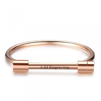 Stainless Steel Engraved Bracelet