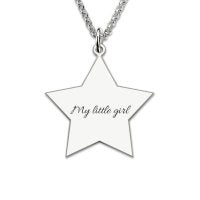 925 Sterling Silver Star Photo Necklace