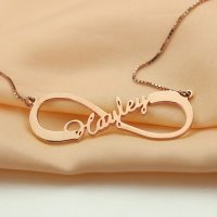 925 Sterling Rose Gold 8-Shaped Necklace