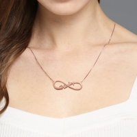 925 Sterling Rose Gold 8-Shaped Necklace