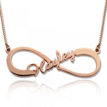 925 Sterling Rose Gold 8-Shaped Necklace