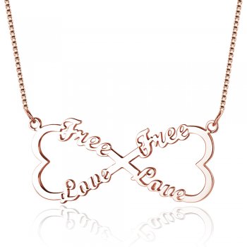 925 Rose Gold Sterling Silver Name Necklace