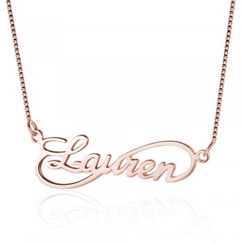 925 Rose Gold Sterling Silver Name Necklace