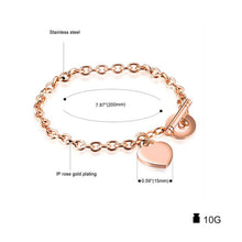 Rose Gold Stainless Steel Engraved Bracelet