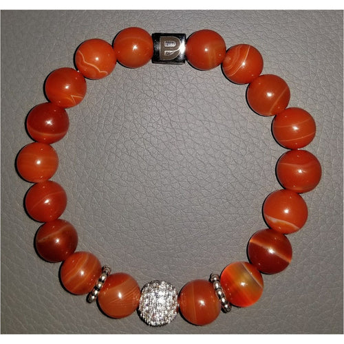 Orange Ladies 10mm Bracelet