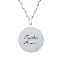 Stainless Steel Engraved Photo Necklace