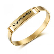 Stainless Steel Engraved Bracelet