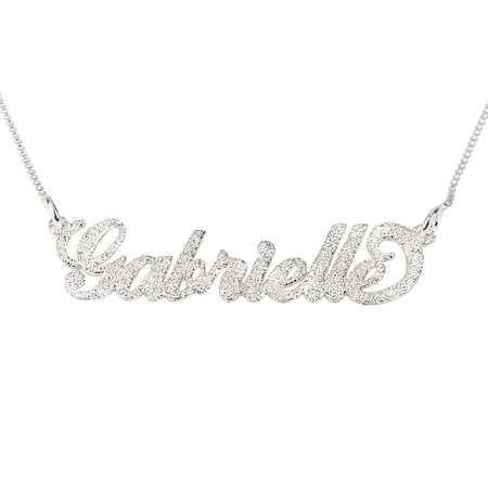 Sparking Sterling Silver Name Necklace