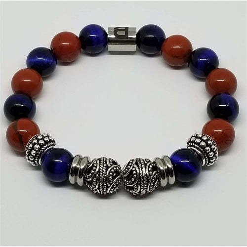 Blue and Orange 12mm Bracelet